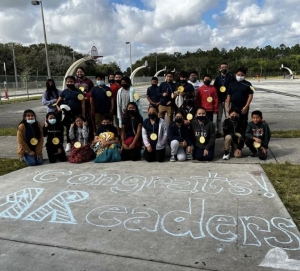 students sidewalw chalk